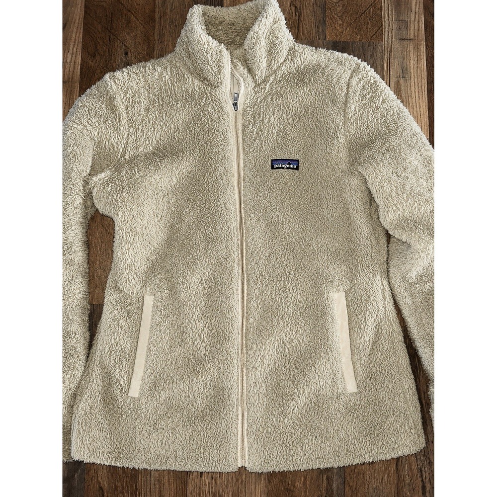 Patagonia Women's Los Gatos Jacket high-pile fleece Full Zip Large natural beige